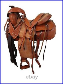 Western Saddle Barrel Racing Horse Pleasure Tooled Leather Used Tack 15 16 17 18