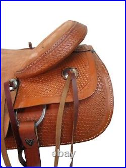 Western Saddle Barrel Racing Horse Pleasure Tooled Leather Used Tack 15 16 17 18