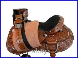 Western Saddle Barrel Racing Horse Trail Pleasure Tooled Leather Set 15 16 17 18