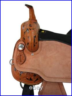 Western Saddle Barrel Racing Pleasure Trail Used Leather Horse Tack Set 15 16 17