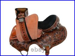 Western Saddle Barrel Racing Trail Pleasure Horse Leather Used Tack 15 16 17