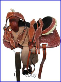 Western Saddle Horse Pleasure Barrel Racing Trail Leather Used Tack Set 15 16 17