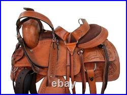 Western Saddle Horse Pleasure Trail Floral Tooled Leather Used Tack 15 16 17 18