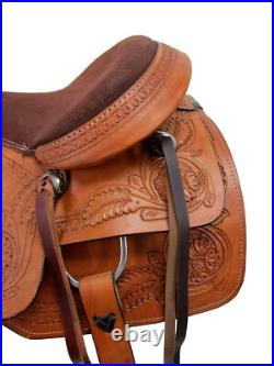 Western Saddle Horse Pleasure Trail Floral Tooled Leather Used Tack 15 16 17 18