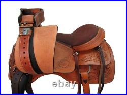 Western Saddle Horse Pleasure Trail Floral Tooled Leather Used Tack 15 16 17 18 Western Saddle Horse Pleasure Trail Floral Tooled Leather Used Tack 15 16 17 18
