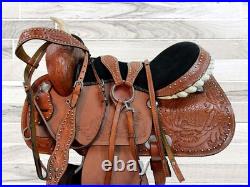 Western Saddle Horse Trail Barrel Racing Pleasure Used Leather Set 15 16 17