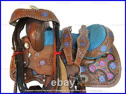 Western Saddle Kids Barrel Racing Pleasure Trail Youth Cowboy Tack Set 10 12 13
