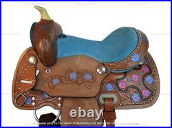 Western Saddle Kids Barrel Racing Pleasure Trail Youth Cowboy Tack Set 10 12 13