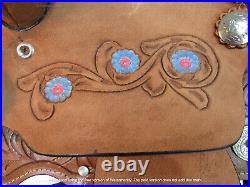 Western Saddle Kids Barrel Racing Pleasure Trail Youth Cowboy Tack Set 10 12 13