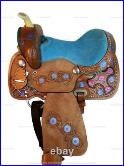 Western Saddle Kids Barrel Racing Pleasure Trail Youth Cowboy Tack Set 10 12 13