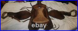 Western Saddle Leather Horse Rider Used Country Cowboy Farm Prop In Kansas City