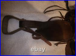 Western Saddle Leather Horse Rider Used Country Cowboy Farm Prop In Kansas City