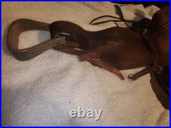 Western Saddle Leather Horse Rider Used Country Cowboy Farm Prop In Kansas City