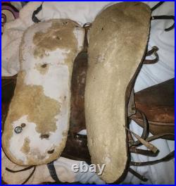 Western Saddle Leather Horse Rider Used Country Cowboy Farm Prop In Kansas City
