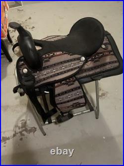 Western Saddle Never Used and Comes with Saddle Stand Made In USA
