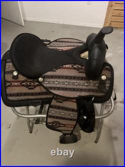 Western Saddle Never Used and Comes with Saddle Stand Made In USA