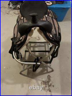 Western Saddle Never Used and Comes with Saddle Stand Made In USA