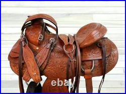 Western Saddle Trail Horse Hard Seat A Fork Wade Style Used Tack Set 15 16 17