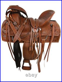 Western Saddle Used Horse Pleasure Trail Roping Ranch Wade Tack Set 15 16 17 18