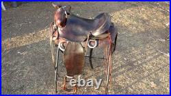 Western Saddle Vintage Bonanza Big Horn 15 Ranch Well Used, Lasting Well