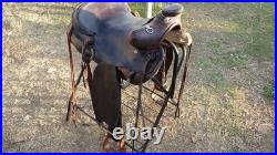 Western Saddle Vintage Bonanza Big Horn 15 Ranch Well Used, Lasting Well