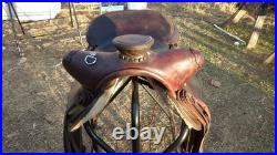Western Saddle Vintage Bonanza Big Horn 15 Ranch Well Used, Lasting Well