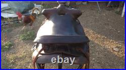 Western Saddle Vintage Bonanza Big Horn 15 Ranch Well Used, Lasting Well