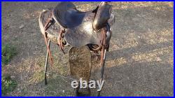 Western Saddle Vintage Well Used, Lasting Well Hand Tooled