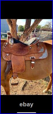Western Show Saddle 16 inch Circle Y Horse Saddle Great Condition OBO