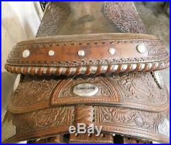 Western Show Saddle Vintage Broken Horn with Sterling Silver NEW LOWER PRICE