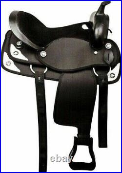 Western Synthetic Premium Barrel Racing Horse Saddle Tack Size 10'' To 18'
