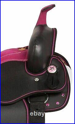 Western Synthetic Premium Barrel Racing Horse Saddle With Tack Set