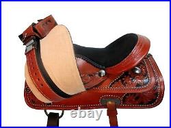 Western Trail Brown Saddle Pleasure Horse Used Leather Tack Set 15 16 17