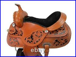 Western Trail Comfy Saddle Pleasure Tooled Leather Pleasure Tack Set 15 16 17 18