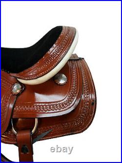 Western Trail Saddle 15 16 17 18 Snake Tooled Leather Horse Pleasure Tack Set