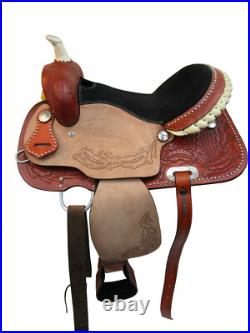 Western Trail Saddle Horse Oak Leaf Tooled Pleasure Leather Tack Set 15 16 17