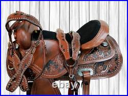 Western Trail Saddle Horse Pleasure Barrel Racing Used Tack Set 15 16 17 18