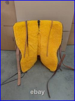 Western Trail Saddle Pleasure Horse Waffle Tooled Used Leather 17