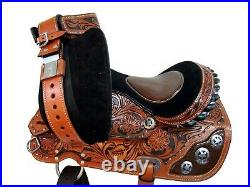 Western Trail Saddle Youth Kids Child Horse Pleasure Brown Leather Tack 14 13 12