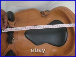 Western Wade Saddle Leather Ranch Roping /Natural Free Brisplate in sizes 3
