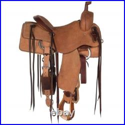 Western Wade Tree A Fork Leather Horse Saddle Work Ranch Roping Trail Tack