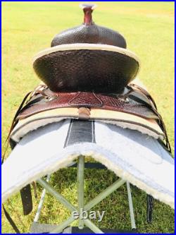 Western Youth Horse Ranch Style Saddle Seat Saddle With Black Laces Free Girth