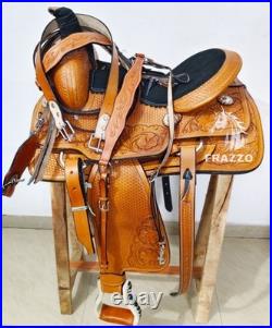 Western roper Leather Horse Saddle Western Saddle, Premium Leather Saddle