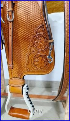 Western roper Leather Horse Saddle Western Saddle, Premium Leather Saddle