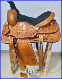 Western roper Leather Horse Saddle Western Saddle, Premium Leather Saddle