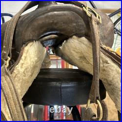 Western saddle 20 24 on eco-Lather color dark brown finish FOR USE OR DISPLAY