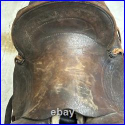 Western saddle 20 24 on eco-Lather color dark brown finish FOR USE OR DISPLAY