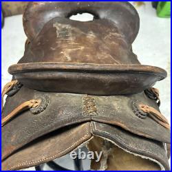 Western saddle 20 24 on eco-Lather color dark brown finish FOR USE OR DISPLAY