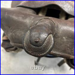 Western saddle 20 24 on eco-Lather color dark brown finish FOR USE OR DISPLAY