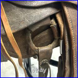 Western saddle 20 24 on eco-Lather color dark brown finish FOR USE OR DISPLAY